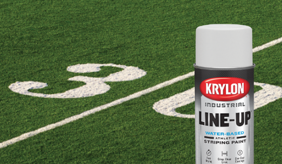 Krylon Professional Striping Paint used on an athletic field