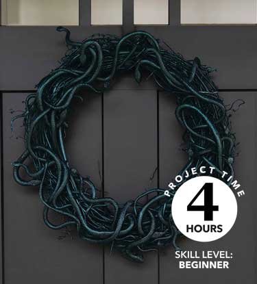 spooky snake wreath